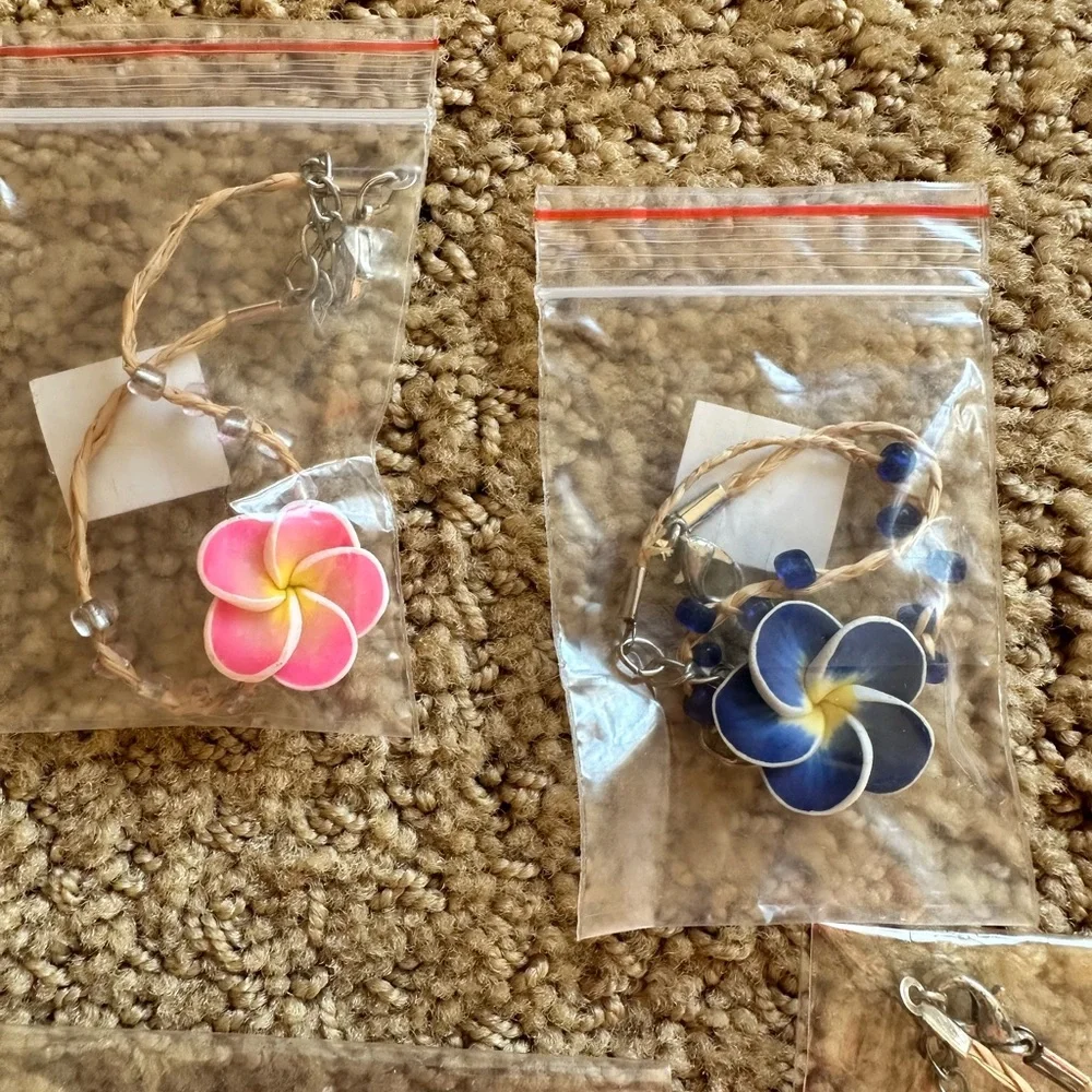 NWT Hawaiian Plumeria Bracelets